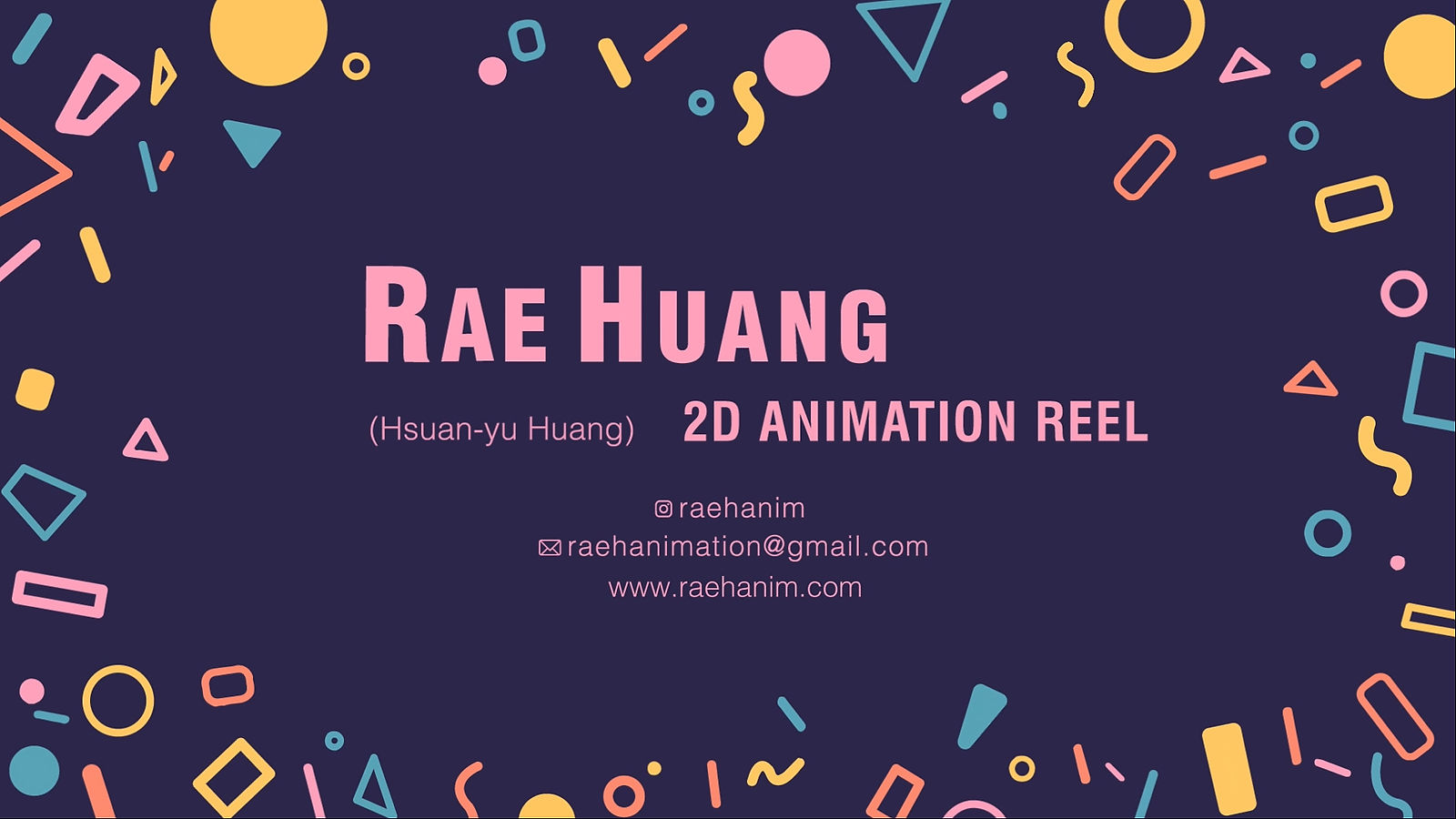 Rae Huang 2D Animation Reel